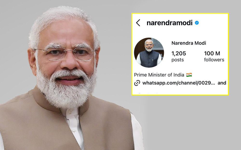 इन्स्टाग्राममा सबैभन्दा बढी फलोअर्स भएका विश्वको पहिलो नेता बने मोदी