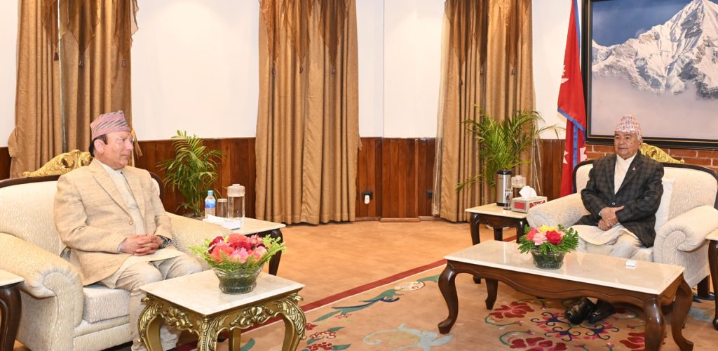 राष्ट्रपति पौडेल र प्रधानन्यायाधीश राउतबीच भेट