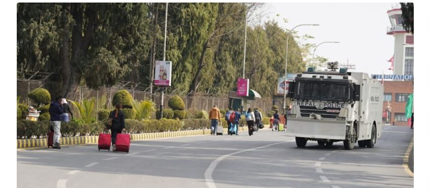 पूर्वराजा आउँदा त्रिभुवन अन्तर्राष्ट्रिय विमानस्थल वरपरको अवस्था अस्तव्यस्त