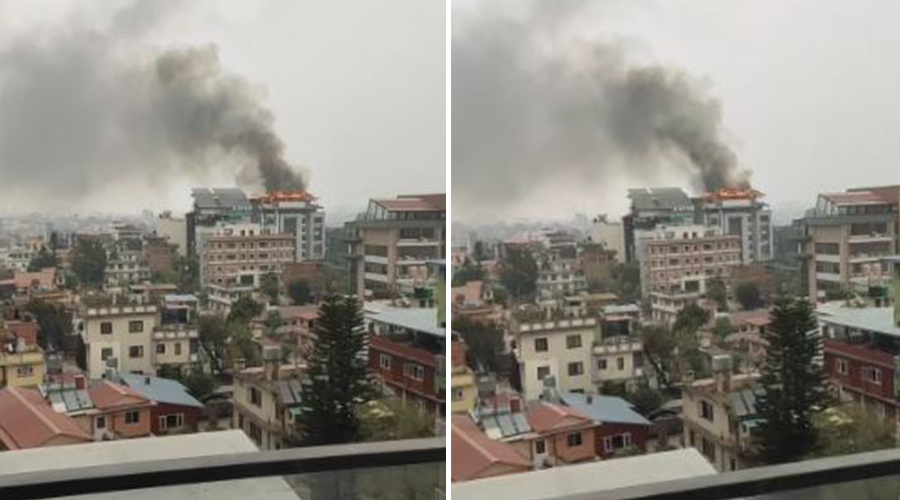 पुल्चोकस्थित दाउरा थकालीमा आगलागी