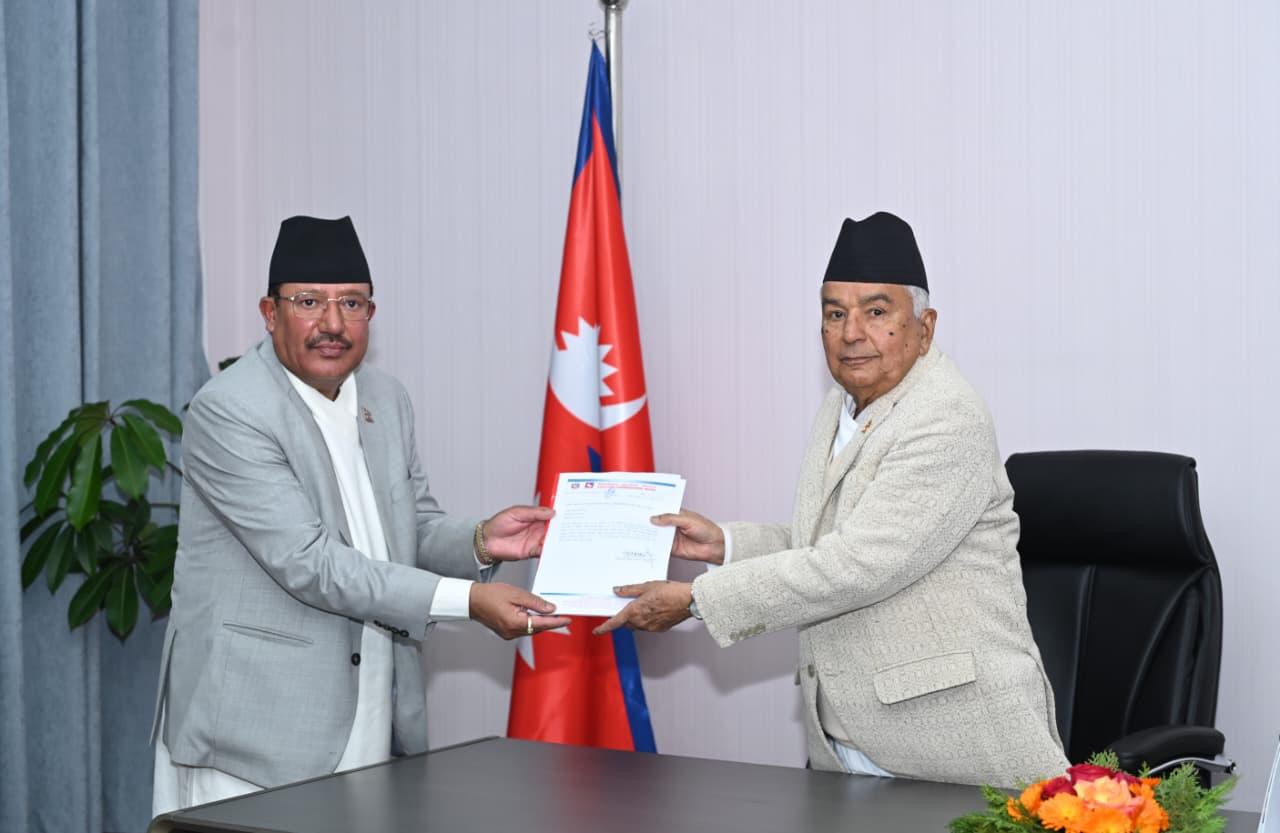 राष्ट्रिय सभा सदस्य निर्वाचनको प्रतिवेदन राष्ट्रपतिसमक्ष पेस